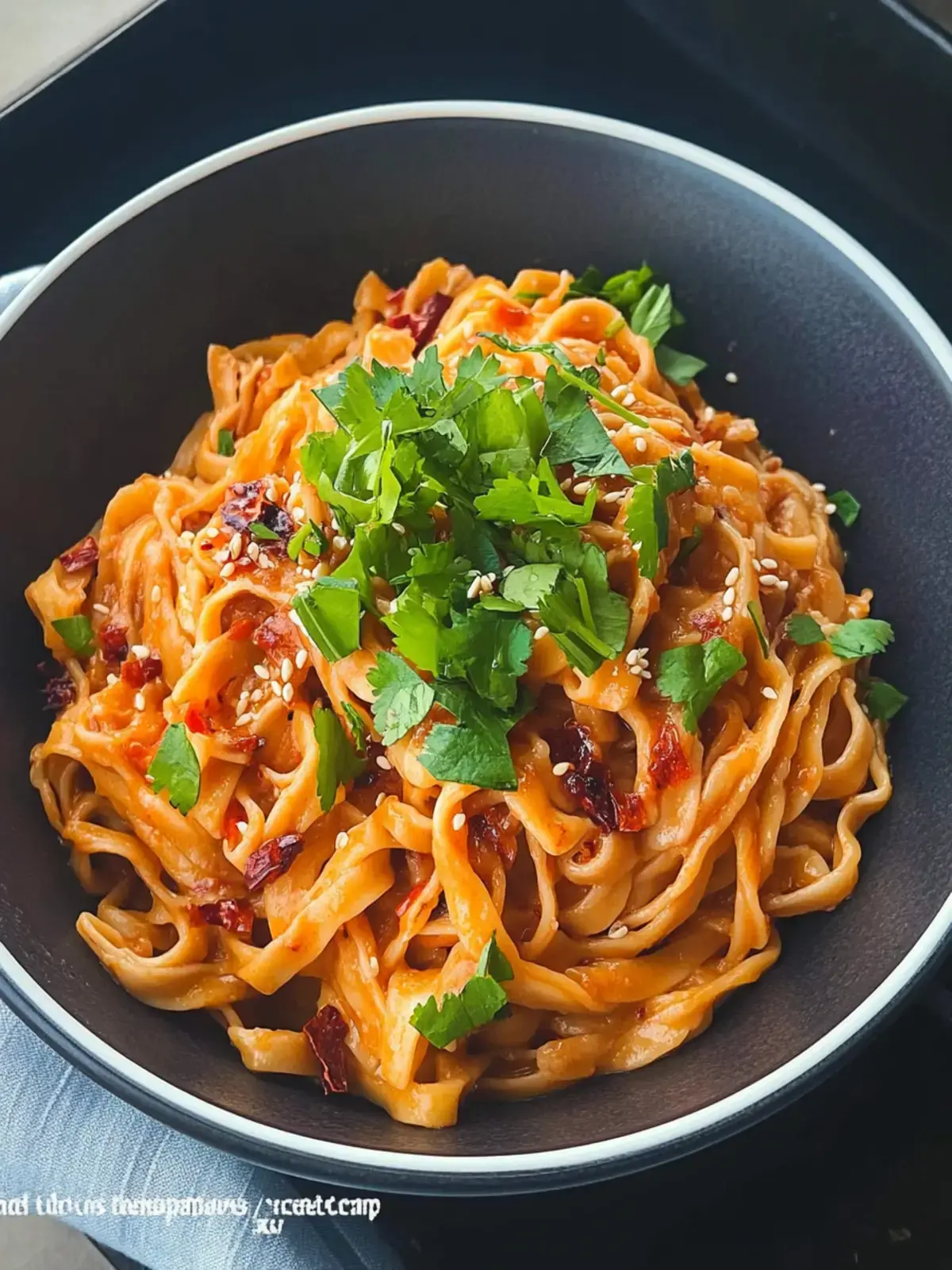 sweet chili tahini noodles