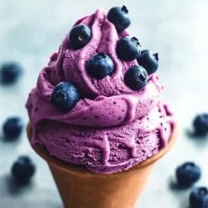 Creamy Vegan Blueberry Frozen Yogurt